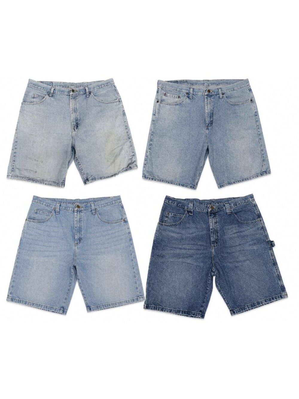 Vtg Wrangler Jean Shorts Mens 38 Work Destroyed Streetwear Grunge Punk LOT Of 4